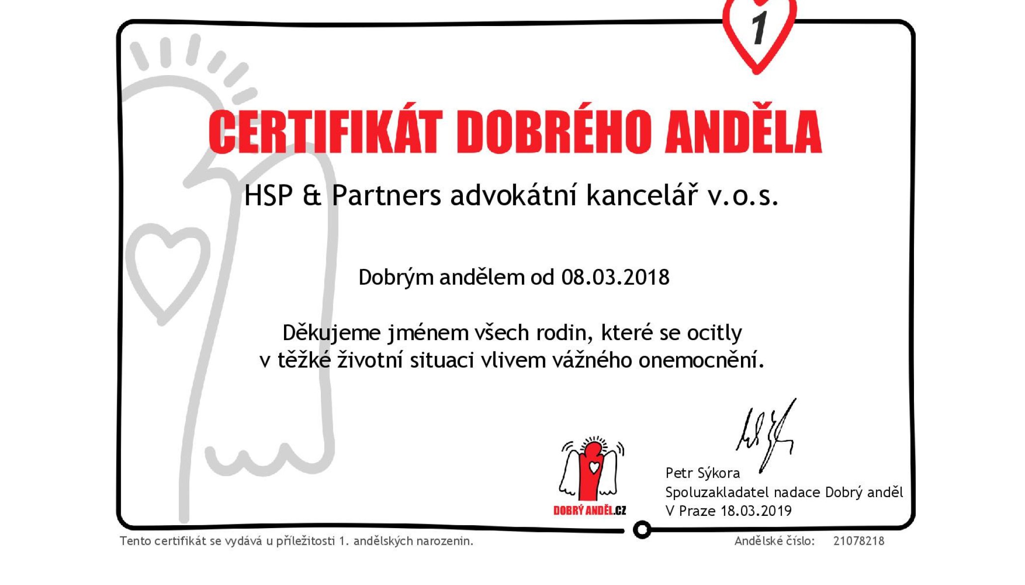 Už rok patříme mezi "Dobré anděly"
