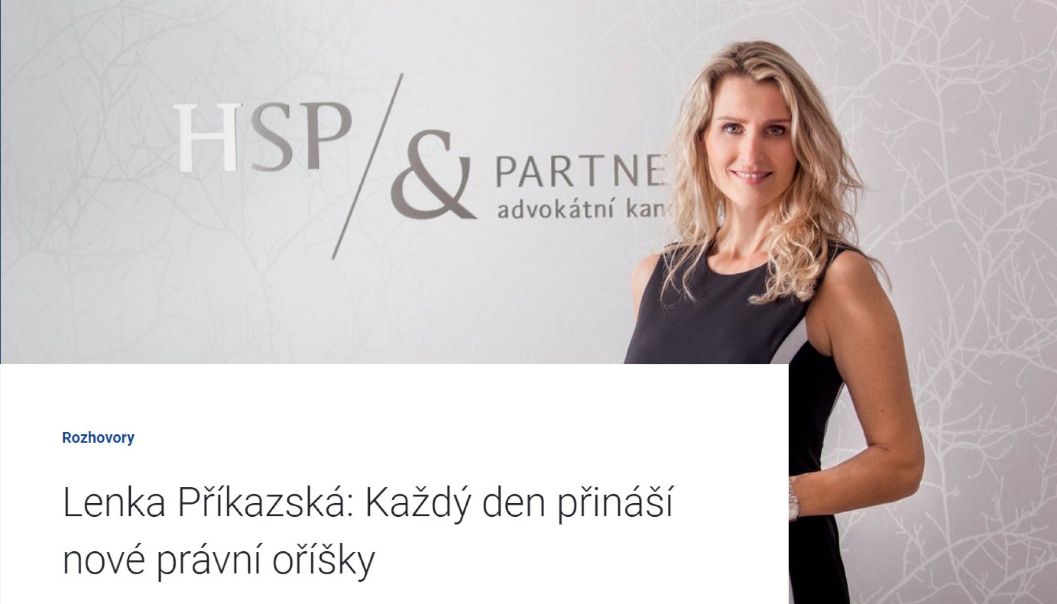 Rozhovor s JUDr. Lenkou Příkazskou v The Business Soirée